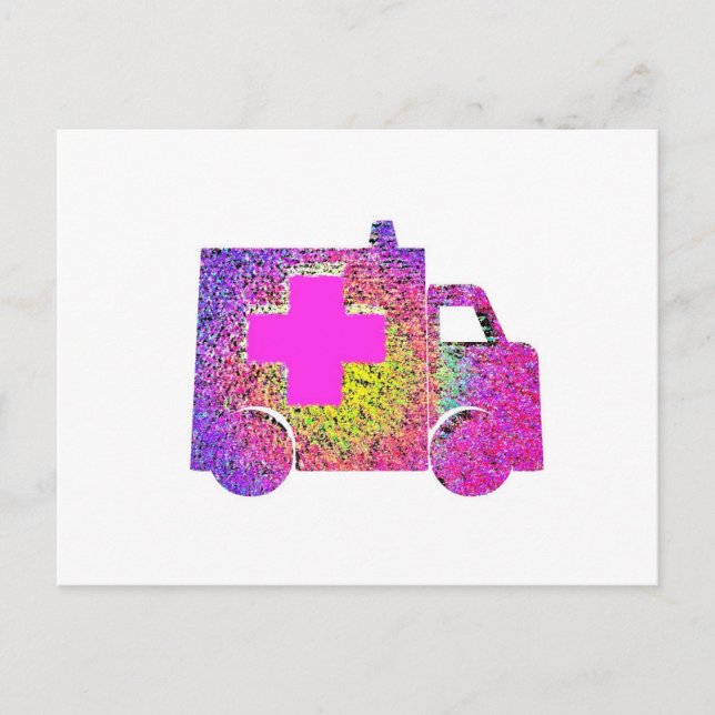 Krankenschwester mit Akzent Postkarte (Vorderseite)