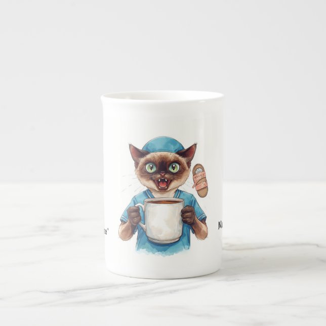 Krankenschwester mit einer Tasse Kaffee (Vorderseite)