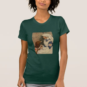 Krankenschwester mit goldenem Retriever Vintages T-Shirt