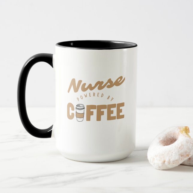 Krankenschwester mit Kaffeegenuss Tasse (Mit Donut)