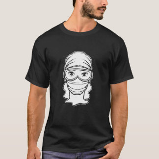 Krankenschwester mit Maske Krankenpfleger T-Shirt