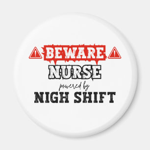 Krankenschwester mit Nachtverschiebung   Krankenpf Magnet