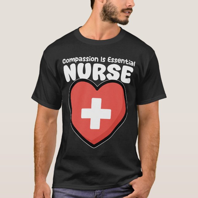 Krankenschwester - MITGEFÜHL IST UNERLÄSSLICH T-Shirt (Vorderseite)