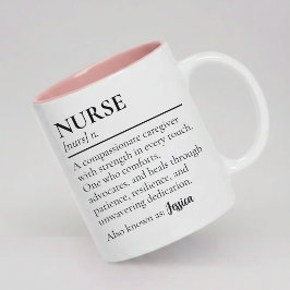 Krankenschwester | Moderne Skript Krankenschwester Zweifarbige Tasse