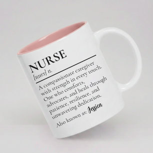 Krankenschwester Moderne Skript Krankenschwester Zweifarbige Tasse