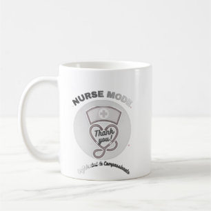 Krankenschwester-Modus Danke-Herz-Stethoskop-Desig Kaffeetasse