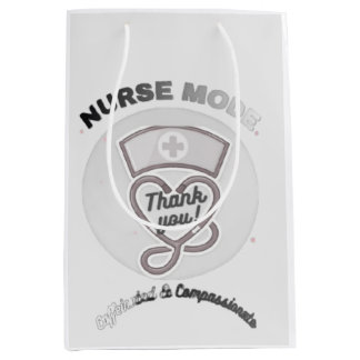 Krankenschwester-Modus Danke-Herz-Stethoskop-Desig Mittlere Geschenktüte
