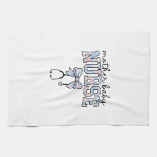 Krankenschwester-Mutter-Baby-Blumen-Schleife-Shirt Geschirrtuch