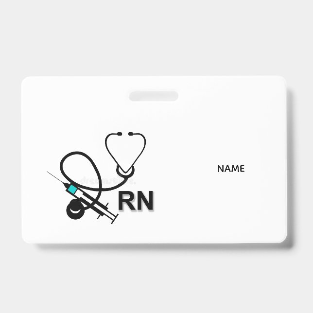 Krankenschwester Namensschild Ausweis (Vorderseite)
