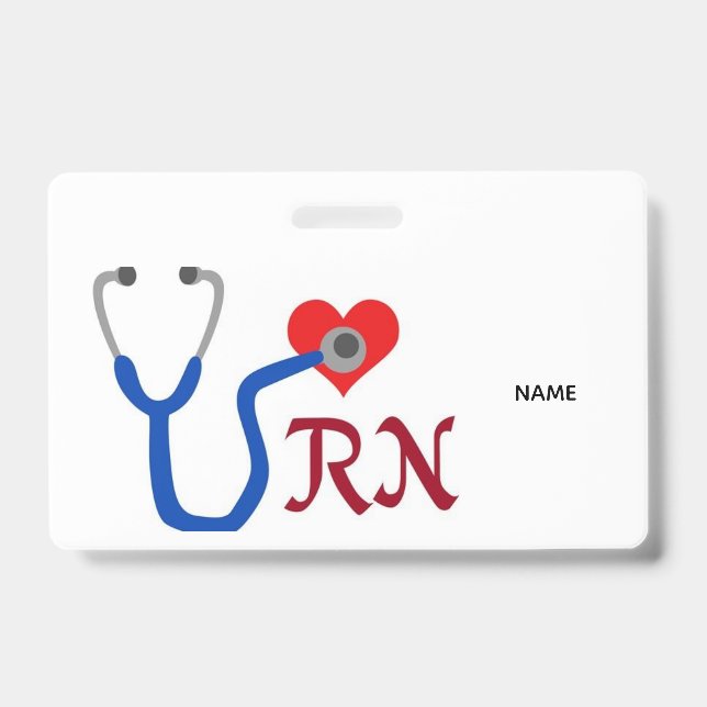 Krankenschwester Namensschild Ausweis (Vorderseite)