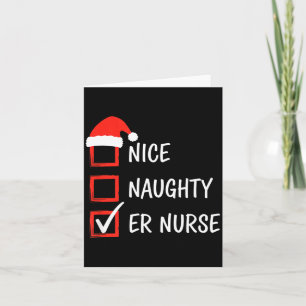 Krankenschwester Nett Unartig Er Weihnachtsliste S Karte