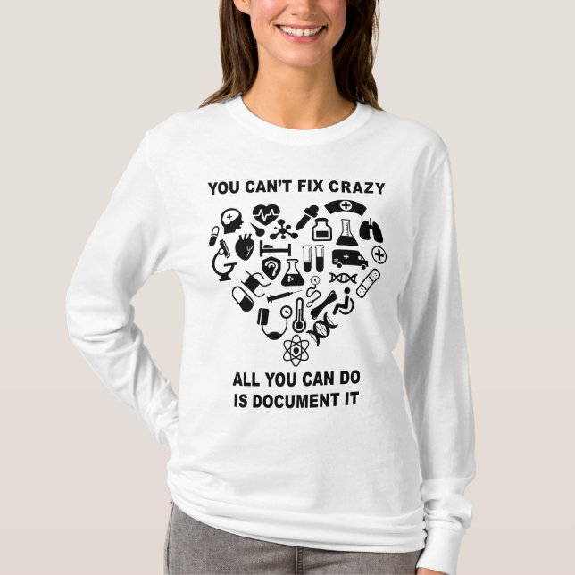 Krankenschwester Niedlich Heart Nurse Funny T-Shirt (Vorderseite)