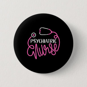 Krankenschwester - niedliche Kinderheilkunde Psych Button