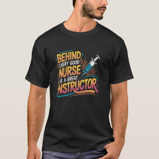 Krankenschwester-Pädagogin Hinter jedem guten Kran T-Shirt