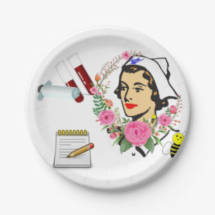 Krankenschwester Papierplatten Pappteller