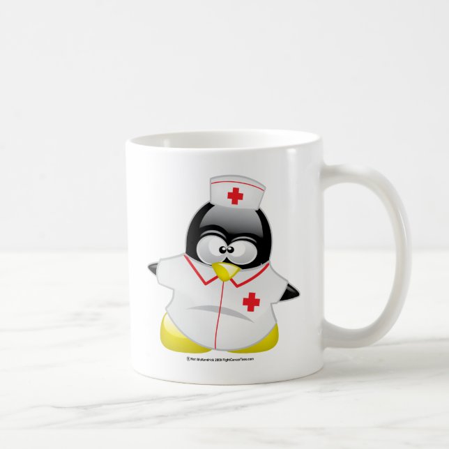 Krankenschwester-Pinguin Tasse (Rechts)