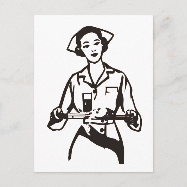 Krankenschwester Postkarte (Vorderseite)