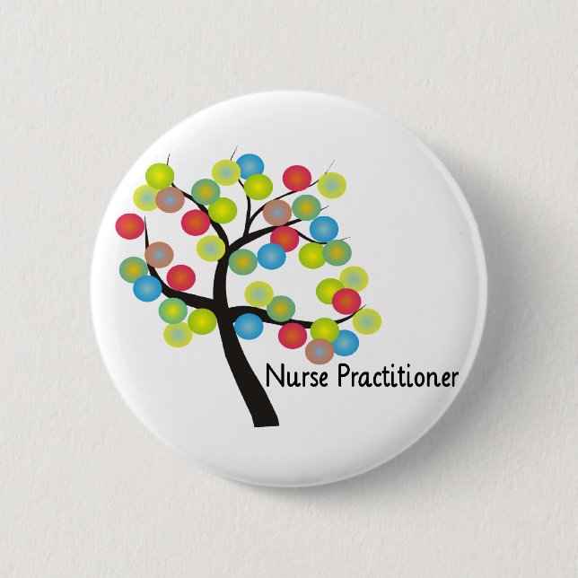Krankenschwester-Praktiker-künstlerische Button (Vorderseite)