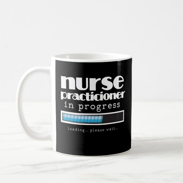 Krankenschwester-Praktiker-laufendes lustiges Kaffeetasse (Links)