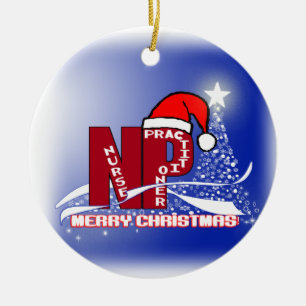 KRANKENSCHWESTER-PRAKTIKER-VERZIERUNG WEIHNACHTSnp Keramik Ornament