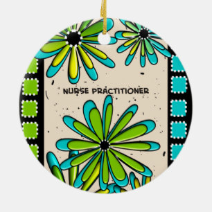 Krankenschwester-Praktiker-wunderliche Blumen II Keramik Ornament
