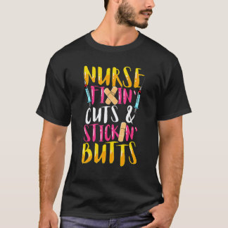 Krankenschwester repariert Schnitte Scrub Life Kra T-Shirt