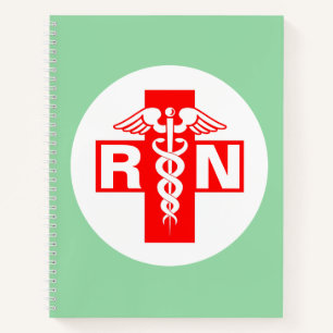 Krankenschwester RN oder Initialen Notizbuch