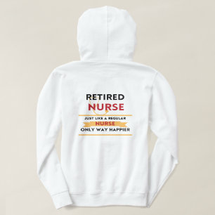 Krankenschwester Ruhestandsgeschenk vor & zurück Hoodie
