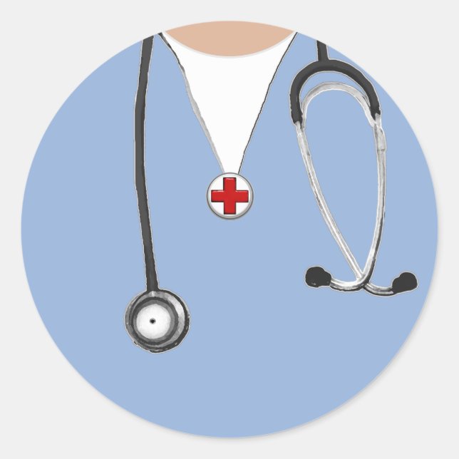 Krankenschwester Runder Aufkleber (Vorderseite)
