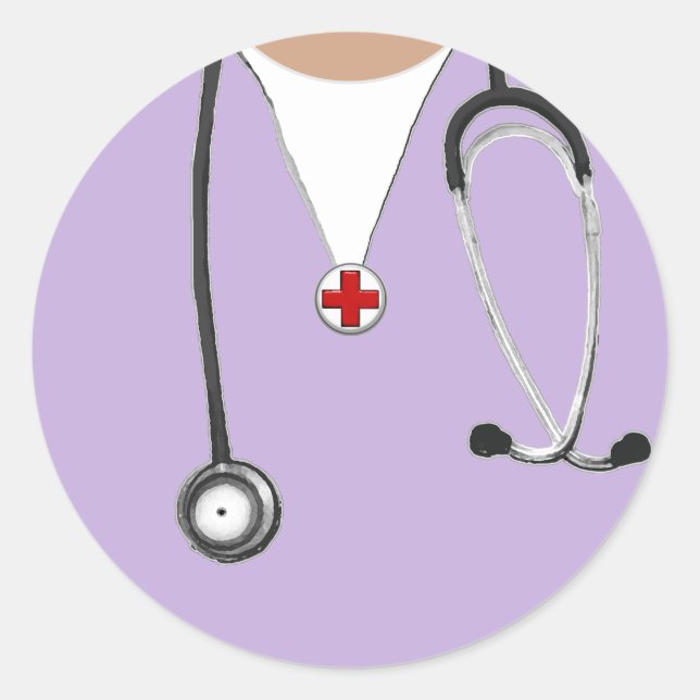 Krankenschwester Runder Aufkleber (Vorderseite)