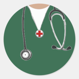 Krankenschwester Runder Aufkleber