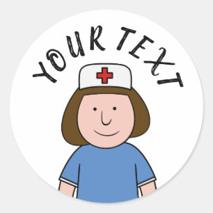 Krankenschwester Runder Aufkleber