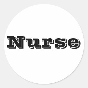 Krankenschwester Runder Aufkleber