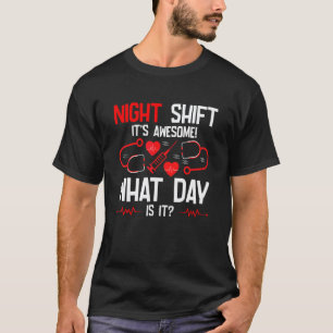 Krankenschwester-Schätzung RN Woche Nachtschicht T-Shirt