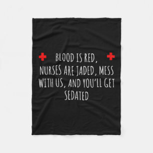 Krankenschwester Sedation Joke - Funny Nurse Gift Fleecedecke