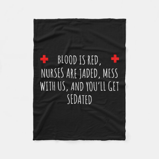 Krankenschwester Sedation Joke - Funny Nurse Gift Fleecedecke (Vorderseite)