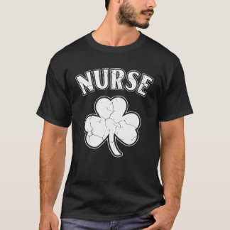 Krankenschwester Shamrock Retro St Patricks Day Ir T-Shirt