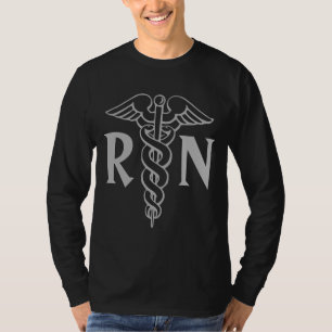 Krankenschwester-Shirts   RN mit Caduceus-Symbol T-Shirt