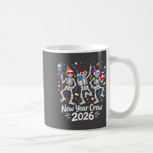 Krankenschwester Skelett Neujahrs-Crew 2026 Lustig Kaffeetasse