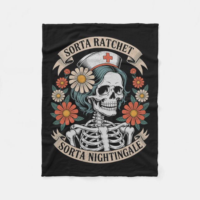 Krankenschwester Sorta Ratchet Sorta Nightingale S Fleecedecke (Vorderseite)