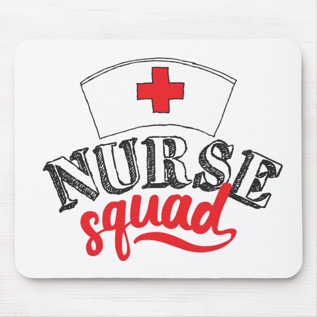 Krankenschwester Squad Krankenpfleger Freunde Kran Mousepad (Vorne)