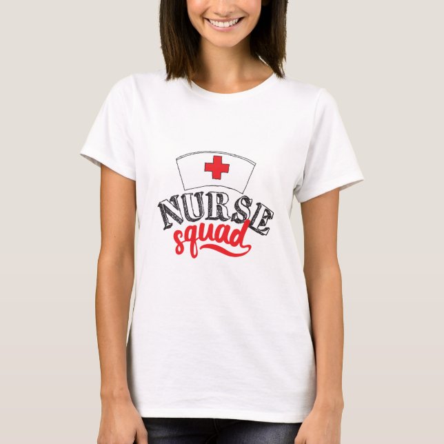 Krankenschwester Squad Krankenpfleger Freunde Kran T-Shirt (Vorderseite)