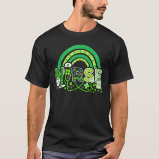 Krankenschwester St. Patrick's Day Glückliche Kran T-Shirt