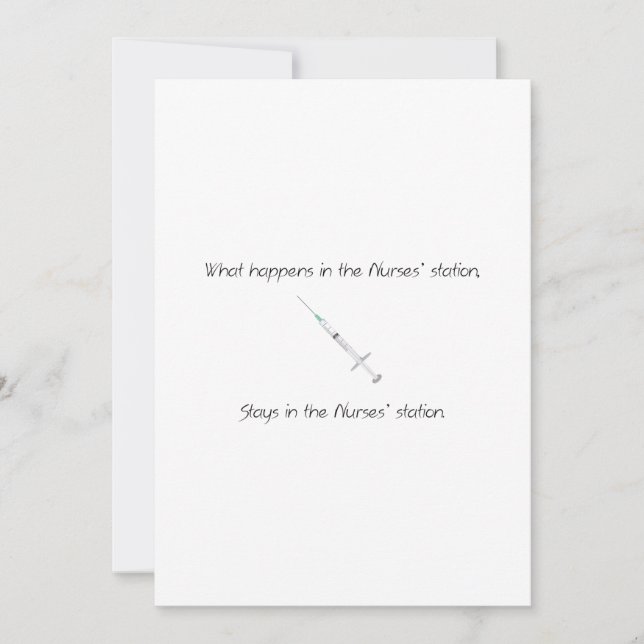 Krankenschwester-Station Dankeskarte (Vorderseite)