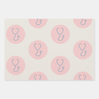 Krankenschwester-Stethoskop-Geschenkverpackung Geschenkpapier Set