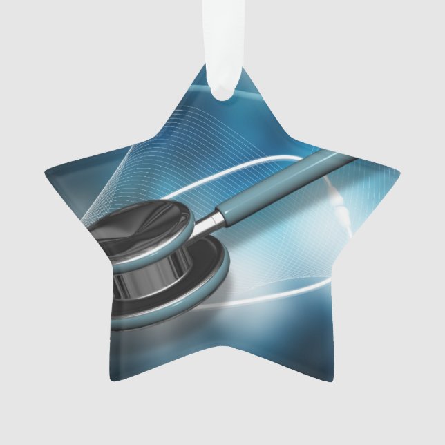 Krankenschwester-Stethoskope Ornament (Vorderseite)