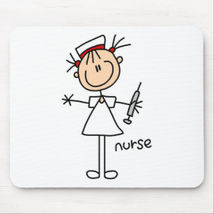 Krankenschwester-Strichmännchen Mousepad