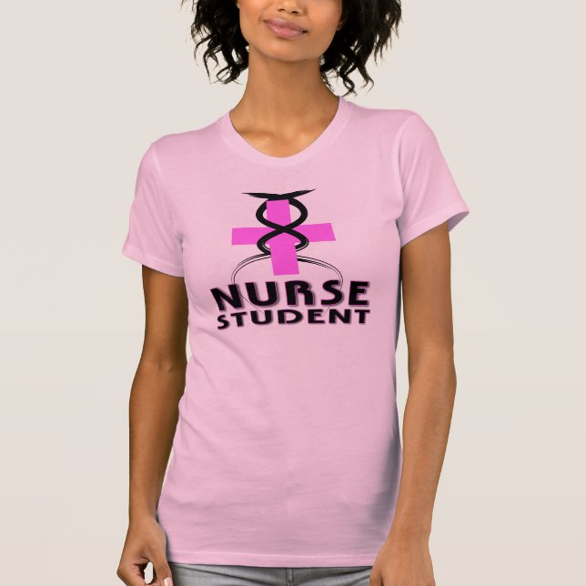 KRANKENSCHWESTER-STUDENTEN-ROSA T-Shirt (Vorderseite)