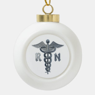 Krankenschwester-Symbol Keramik Kugel-Ornament