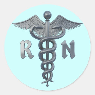 Krankenschwester-Symbol Runder Aufkleber